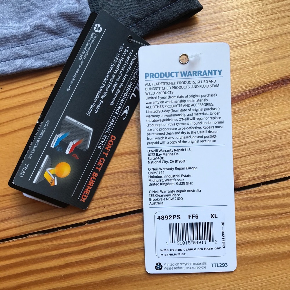 O'Neill Performance Wear Swim Shirt, NWT, XL - Picture 7 of 14